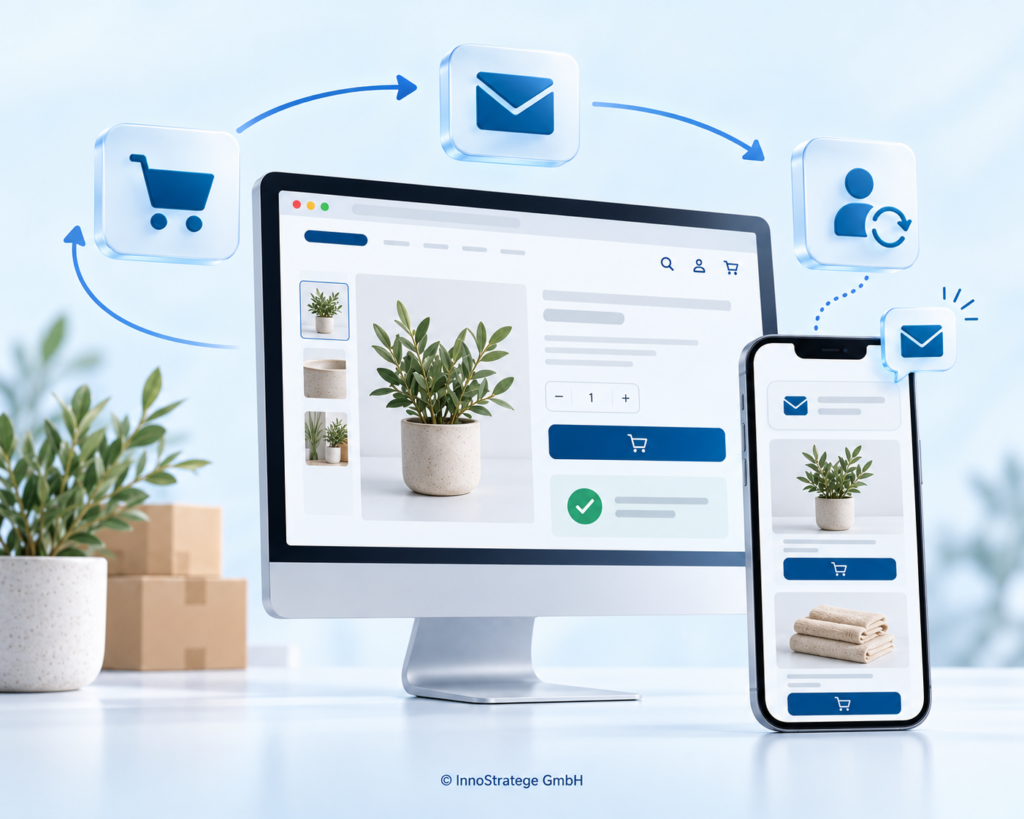 Innostratege B2B Digitalagentur entwickelt hochwertige WooCommerce Shops die Kunden bringt und Umsatz waschen lässt - Personalisierte Empfehlungen und Folgekäufe mit der InnoStrategie Wachstum-Strategie